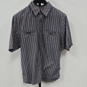 The North Face Charcoal Striped Button Down Shirt